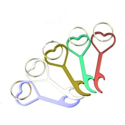 China Sustainable Wedding Favors Simply Elegant Key Heart Shaped Bottle Opener Smart Love Bottle Opener Key Chain For Gifts for sale