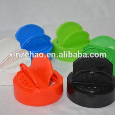 China Flip Top Cap Plastic Lid Shaker 7 Holes Diameter 63mm Caps for sale