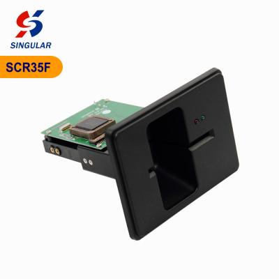 China Card insertion responded by internal LED PC computer touch smart card reader SCR35F for sale