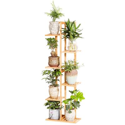 China Planting Indoor And Outdoor Garden Custom Bamboo Plant Flower Stand for sale