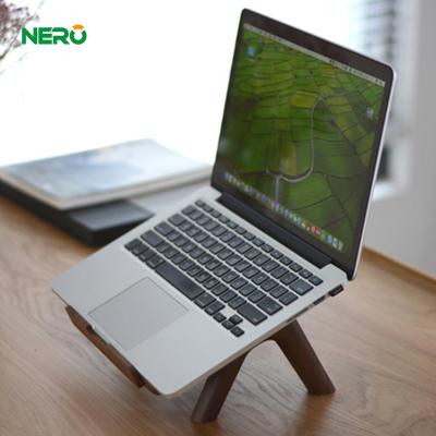 China (Size) adjustable portable bamboo standing monitor stand, laptop sthand bamboo for sale