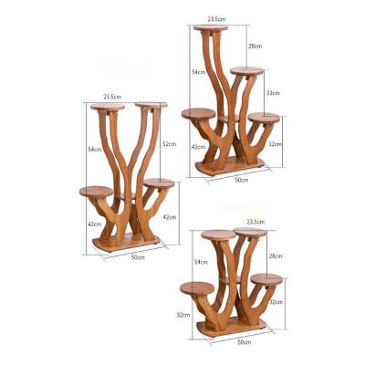 China Modern bamboo plant, indoor and outdoor multi-layer stand can be customized flower stand display for sale