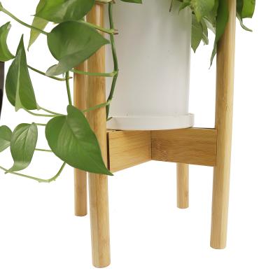 China Factory Price Modern Bamboo Plant Rack Indoor Potted Rack Adjustable for sale