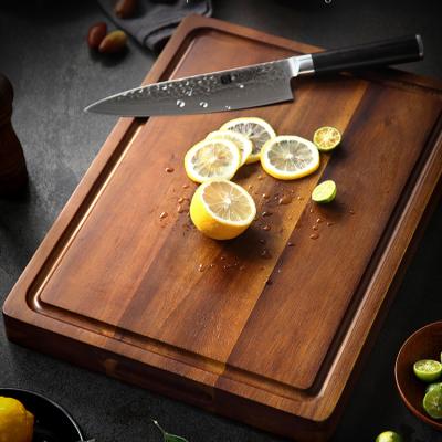 China Reversible Universal Sustainable Large Thick Acacia Wood Chopping Cutting Board for sale