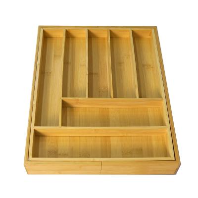 China Sustainable Environmentally Friendly Bamboo Storage Organizer Drawer Organizer for sale