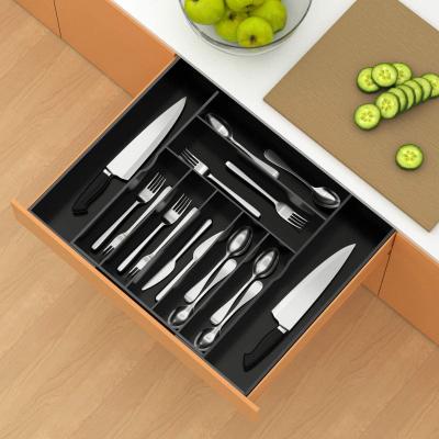 China Customized Modern Expandable Bamboo Kitchen Drawer Organizer for sale