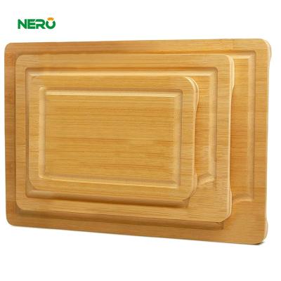 China Creative Customized Stocked Square Chopper Bamboo Cutting Board for sale