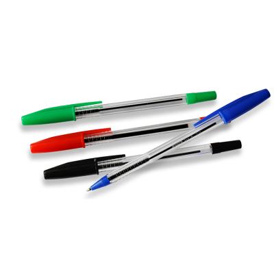 China Office & Pen Sell Well New Type Corvet Plastic Color Promotional School Stick Ballpoint Pens for sale