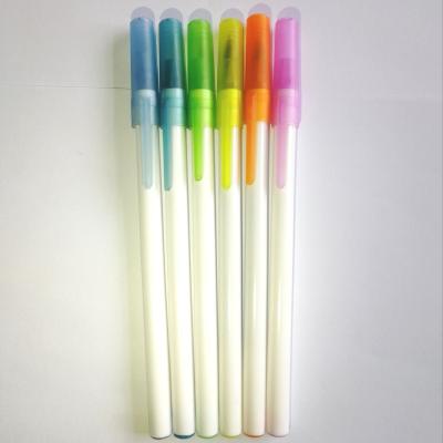 China Office & School Pen Hot Sale Colorful Promotional Plastic Stick Ballpoint Pens for sale