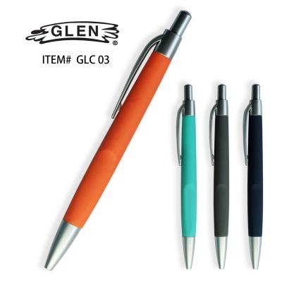 China Pen Hotel Promotional Use Advertising Customized Premium Gift Slim Available Nice Matte Plastic Easy Click Barrel Ballpoint Pen Volume for sale