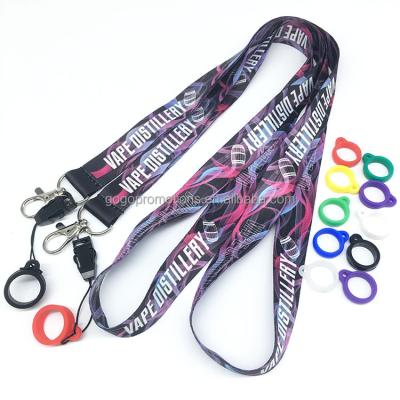 China Wedding Favors & Bridal Party Gifts Hot selling custom silicone O-ring polyester lanyard with custom print logo pen holder lanyards for sale