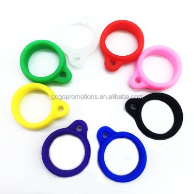 China Lanyard Silicone Ring Keychain Rubber printed by hot sale CLASSIC Ring Colorful 13mm Ring Band Holder anti-slip for sale