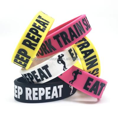 China Printed Custom Silicone Wristbands Hand Wristband Silicone Band Custom Wristbands for sale