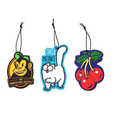 China Different Smells Eco-friendly Custom Car Air Freshener Custom Areon With Personalized Shape And Logo for sale