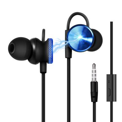 China In-Ear Style Unique Magnetic Handsfree Band Round Cable Sport Wired Earphone With Plastic Microphone for sale