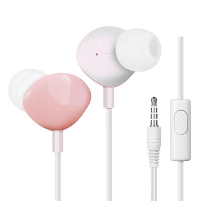 China Huayi Factory Cheap Price Custom Plastic Cable Colorful Handsfree In-Ear In Ear Earphone With MIC for sale