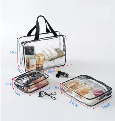 China Convenient To Carry Women Transparent Makeup Bags Shape PVC Clear Cosmetic Bags Organizer Travel Beauty Case for sale