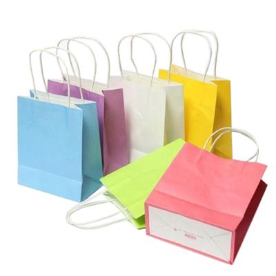 China China Factory Direct Selling Materials China Factory Direct Sale White Recycled Kraft Paper Craft Food Take Out Paper Bags Packaging Carrier Bag For Food Grade Packaging With Low MOQ for sale