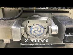 X-mill 600 milling a Titanium disc