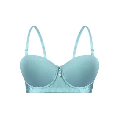 China Wholesale Breathable Plus Size BCD Cup Push Up Sexy Solid Color Underwire Women Strapless Bra for sale