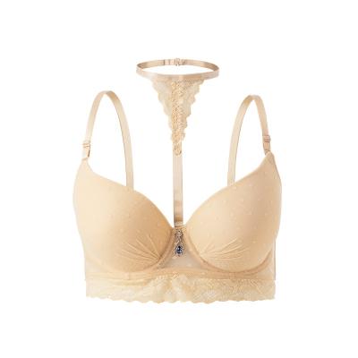 China Breathable Ladies Sexy Underwear Push Up Women Lace Up Cup Bra for sale