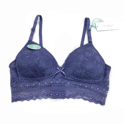 China Women Breathable Triangle Bralette Lace Camisole Wireless Bra for sale