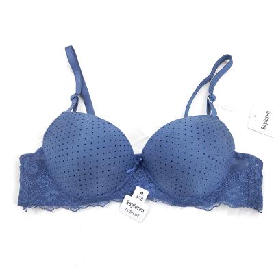 China Breathable Women Underwire Padded Lace Push Up Bra for sale