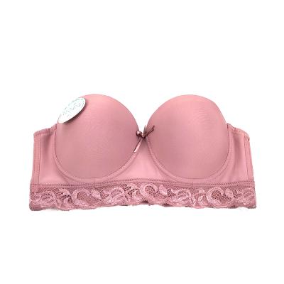 China Breathable Ladies Push Up Backless Strapless Bra for sale