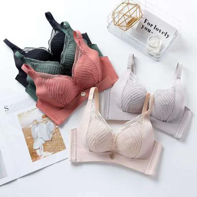 China Women One Piece Plus Size Padded Push Up Underwear Lace Bra Set for sale