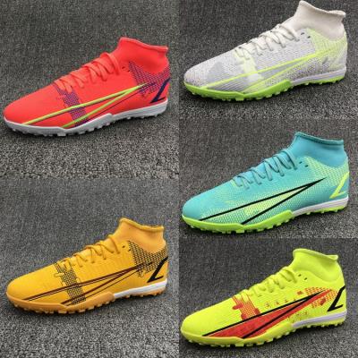 China Mammon Woven Mesh Rubber Sole Fg Mesh Upper Anti-Slippery Soccer Shoes Boxing Cr7 Soccer Boots Shoes for sale