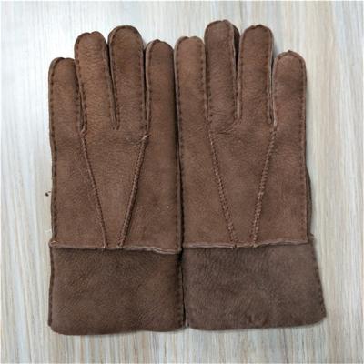 China Comfortable Mens Fur Lined Leather Gloves Sheepskin Fur Leather Gloves Mens Fur Lined Leather Gloves for sale