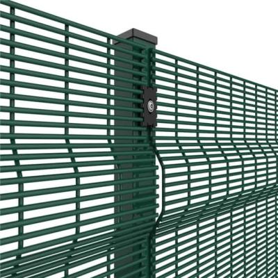 China Easily Assembled Galvanized Black Perimeter Safety Metal Welded Wire Mesh 358 Anti Climb Clear View Security Fence Panels for sale