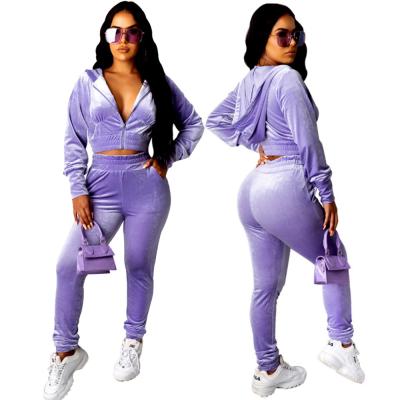 China Winter Plus Size Hoodie Plus Size Workout Sets Long Sleeve 2 Piece Sets For Women Street Jogger Athletic Suits for sale