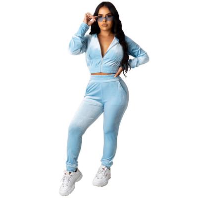 China Plus Size 2021 Two Piece Pants Set Logo Custom Jumpsuit Plus Size Jogger Tracksuits 2 Piece Pants Set Summer Autumn Women Clothing for sale