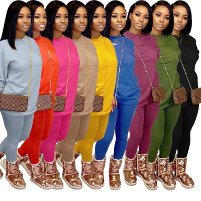 China New Style Pure Color Loose Women's Breathable Macarons Casual Sports Women Candy Color 2 Piece Set Drop Protecting Clothes for sale