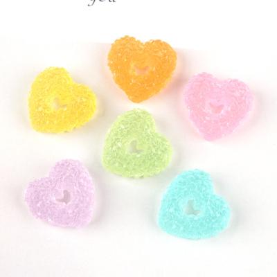 China Resin Europe Heart Phone Case Plastic Resin Accessories Accessories Hollow Pendant Earrings DIY for sale