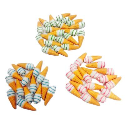 China Dollhouse Decoration Colorful 3D Dollhouse Food Handmade Miniature Ice Cream Cone For DIY Doll Kitchen Accessories for sale