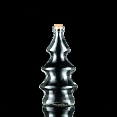 China Gift Clear Empty Drift Glass Bottle With Cork for sale