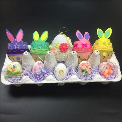 China Eco-friendly Cheap Price Festival Decoration DIY Kawaii Egg Craft For Plastic Easter Eggs for sale