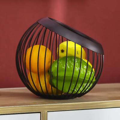 China Sustainable Iron Fruit Basket Candy Can Vegetable Basket Grocery Basket for sale