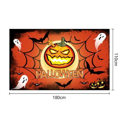 China New Eco-friendly Halloween Party Decoration Banner Ghost Festival Activity Atmosphere Decoration Background Cloth Halloween Decoration for sale