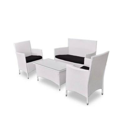 China Modern Classic Design Customized Outdoor Poly Style White Wicker Patio Rattan Furniture à venda