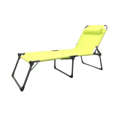 China Modern Adjustable Sling Sunbed With Side Bag, Comfortable Folding Daybed, Garden Beach Chair For Sleeping en venta