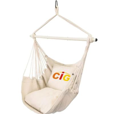 China Modern Armature Rope Swing Hammock Chair, 2 cushions included, quality cotton weave for superior comfort, longevity en venta