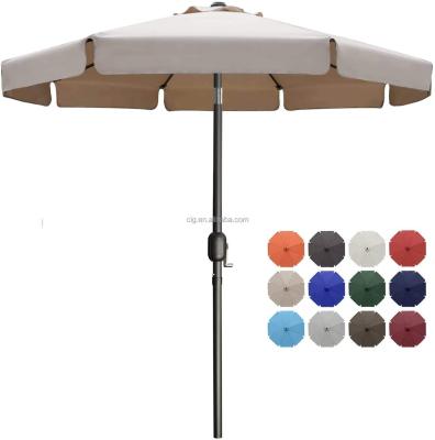 China Modern Patio Umbrella for Outdoor Table Market and Outdoor Parasol with Tilt and Crank en venta