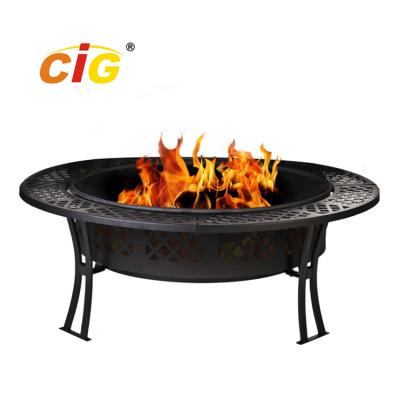 Китай New stocked outdoor firepit table fire pit with screen and cover продается