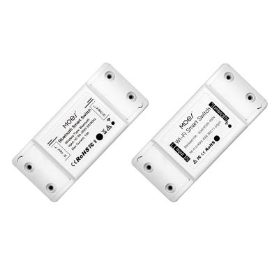 China Plastic Universal Breaker Timer Smart Life APP Wireless Remote Control Works WiFi Bluetooth Smart Light Switch for sale