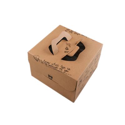 China Recyclable corrugated cake box 8 inch cake box biodegradable cake box for sale