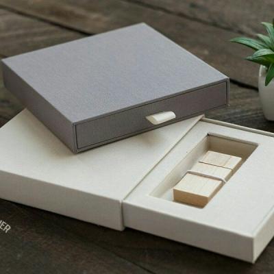 China Handmade high end custom usb gift flash drive box packaging for sale