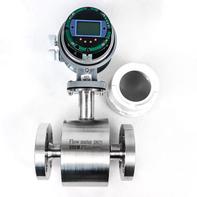 China Sanitary Carbon Steel/SS 304/SS 316 Food Application Electromagnetic Flow Meter with PTFE Liner for Beer for sale